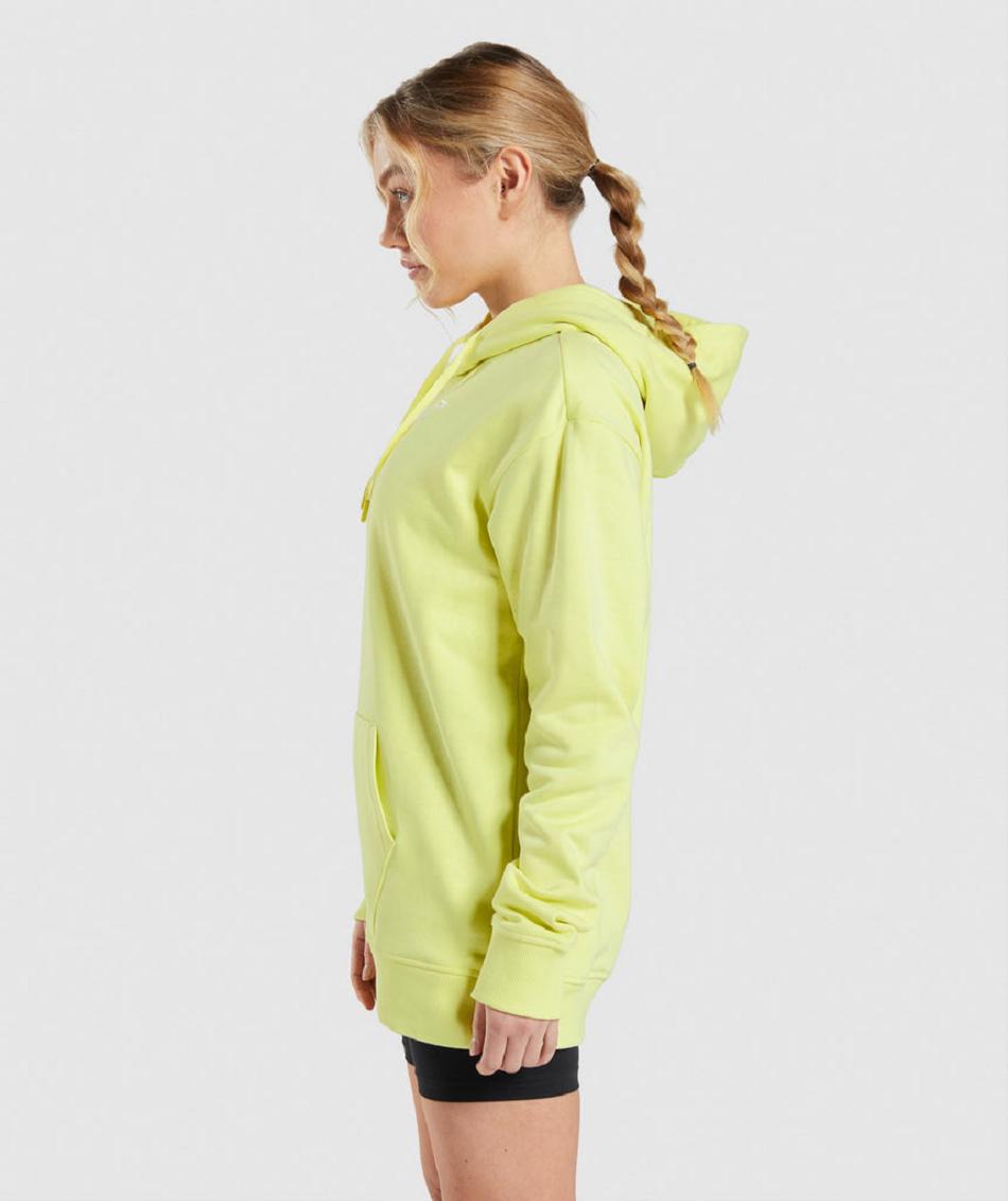 Bluzy Z Kapturem Damskie Gymshark Treningowe Oversized Zielone | PL 2756EBC